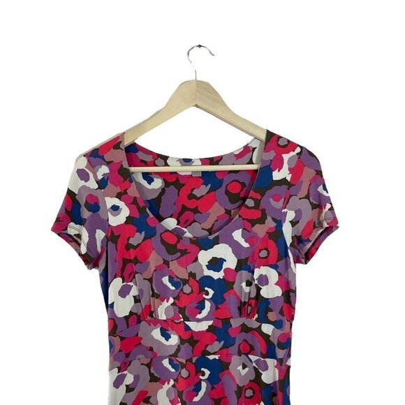 Boden 6 Jersey Dress Floral Stretch Short Sleeve Viscose Blend - Picture 5 of 10